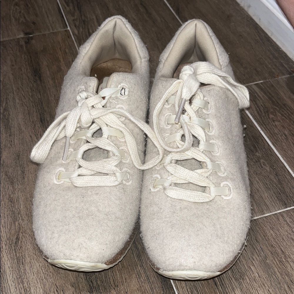 Madden Girl Cream Wool Sneakers